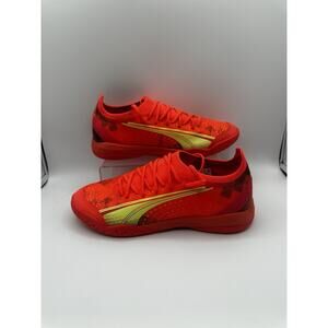 PUMA Ultra Ultimate Court Soccer Shoes Mens Size 7 Fiery Coral Lace Up Sports